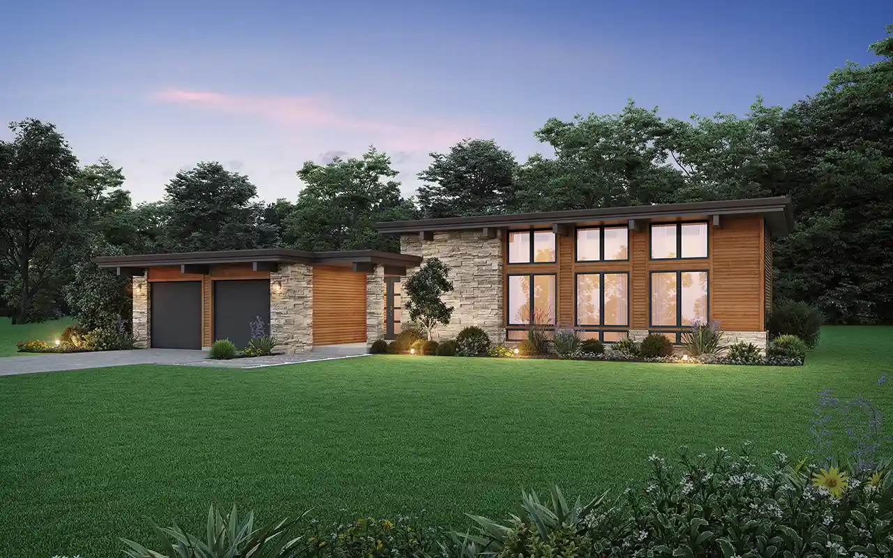 3 Bedroom, 2Bath Contemporary HousePlan #74-1066 Questions & Answers